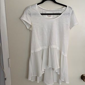 White flowy Anthropologie top